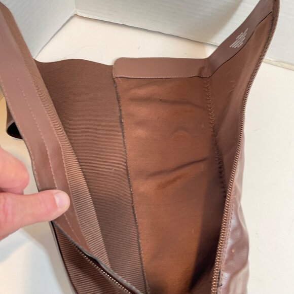 Brown Knee-High Riding Boots With Adjustable Buckles & Side Zipper - Picture 12 of 13